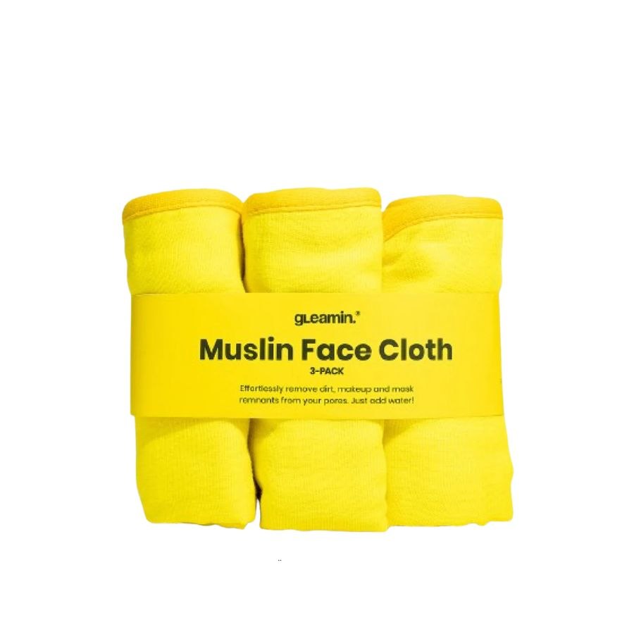 Gleamin - Muslin Cotton Washcloth 3-Pack