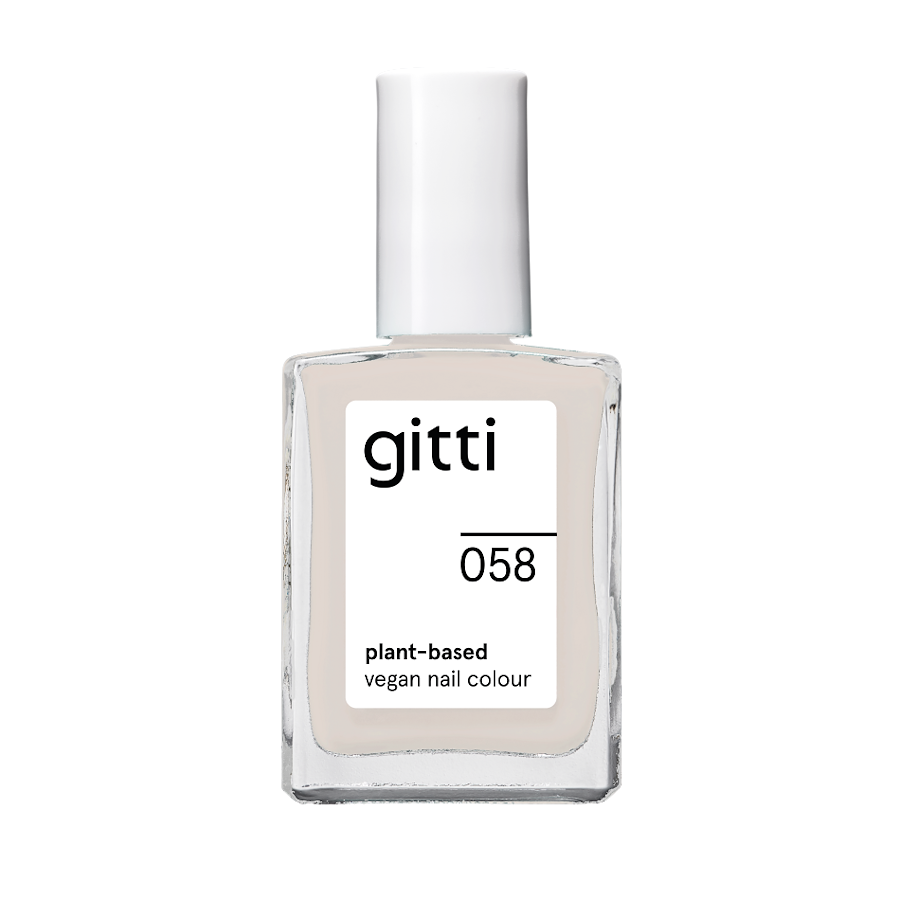 gitti Nail Polish 058 - Sheer to Glossy Cream Ivory Shade, 15 ml