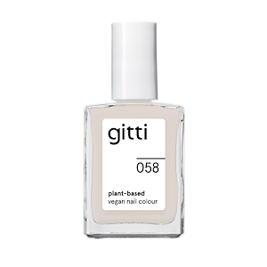 gitti Nail Polish 058 - Sheer to Glossy Cream Ivory Shade, 15 ml